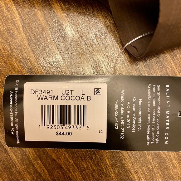 NWT Bali Comfort Revolution Easylite Seamless Wireless Brown Bra Size Large - Picture 7 of 7